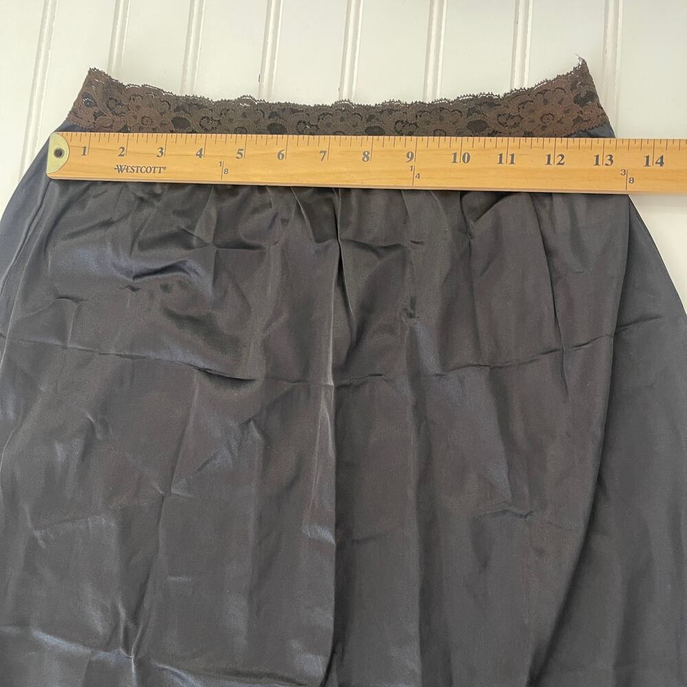 Vintage Vassarette Slip Skirt Slit Scallop Lace Whimsigoth Fairy Festival Medium - Picture 3 of 8